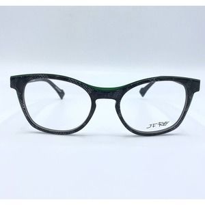 JFRey JF1341 0545 Green, Black Lace Eyeglass Frames 53-19-143
